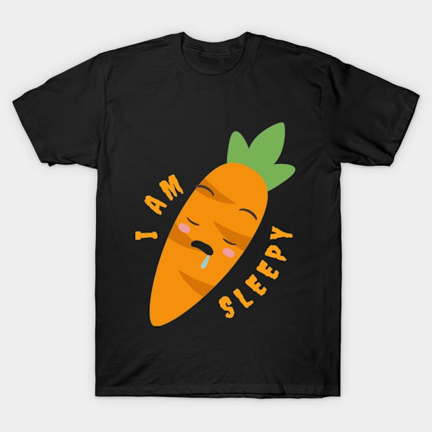 Sleepy Carrot T-Shirt by UniqueG